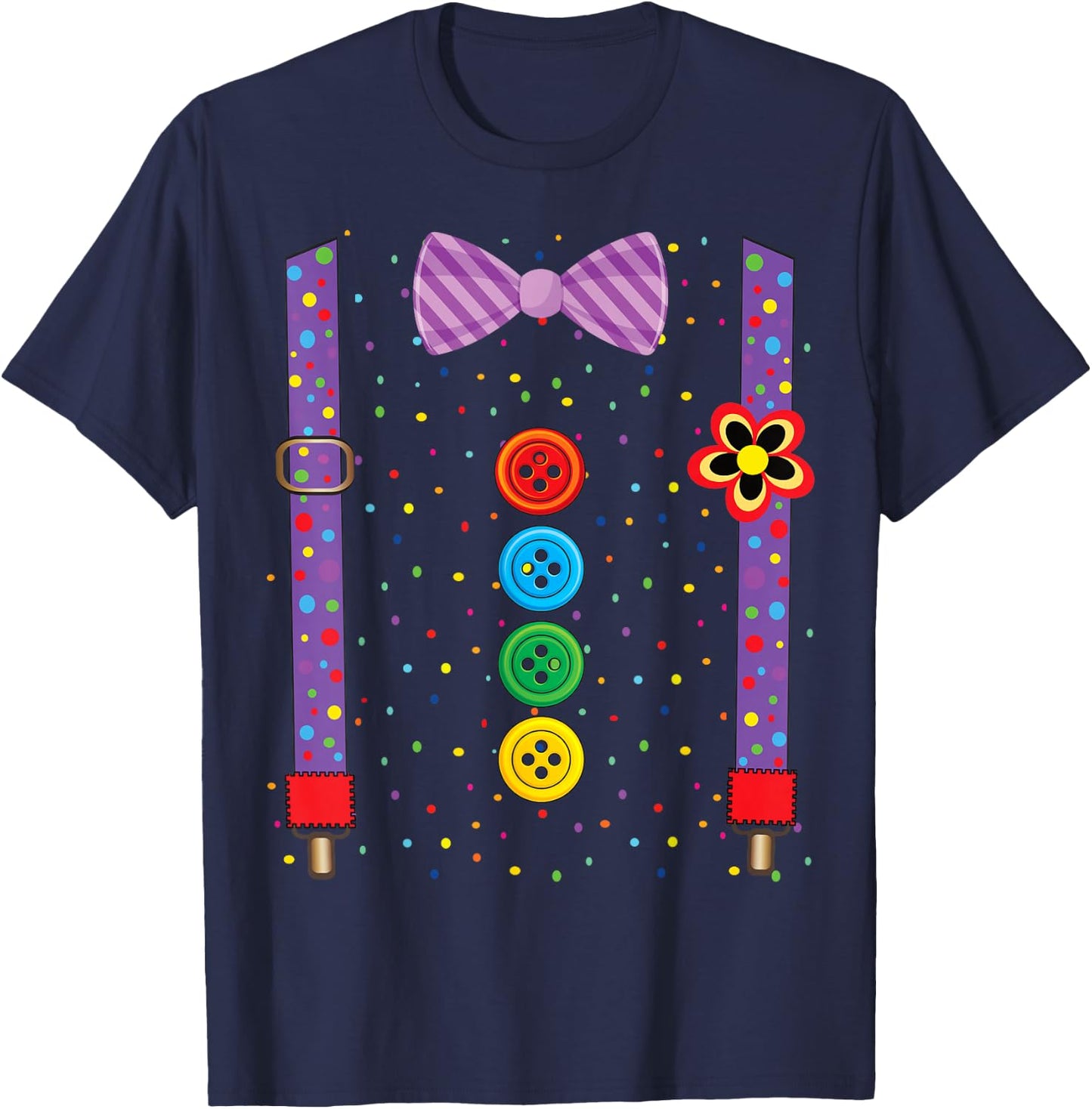 Clown Carnival Costume Clown Costume Clown Fancy Dress T-Shirt - T-Shirt | Navy