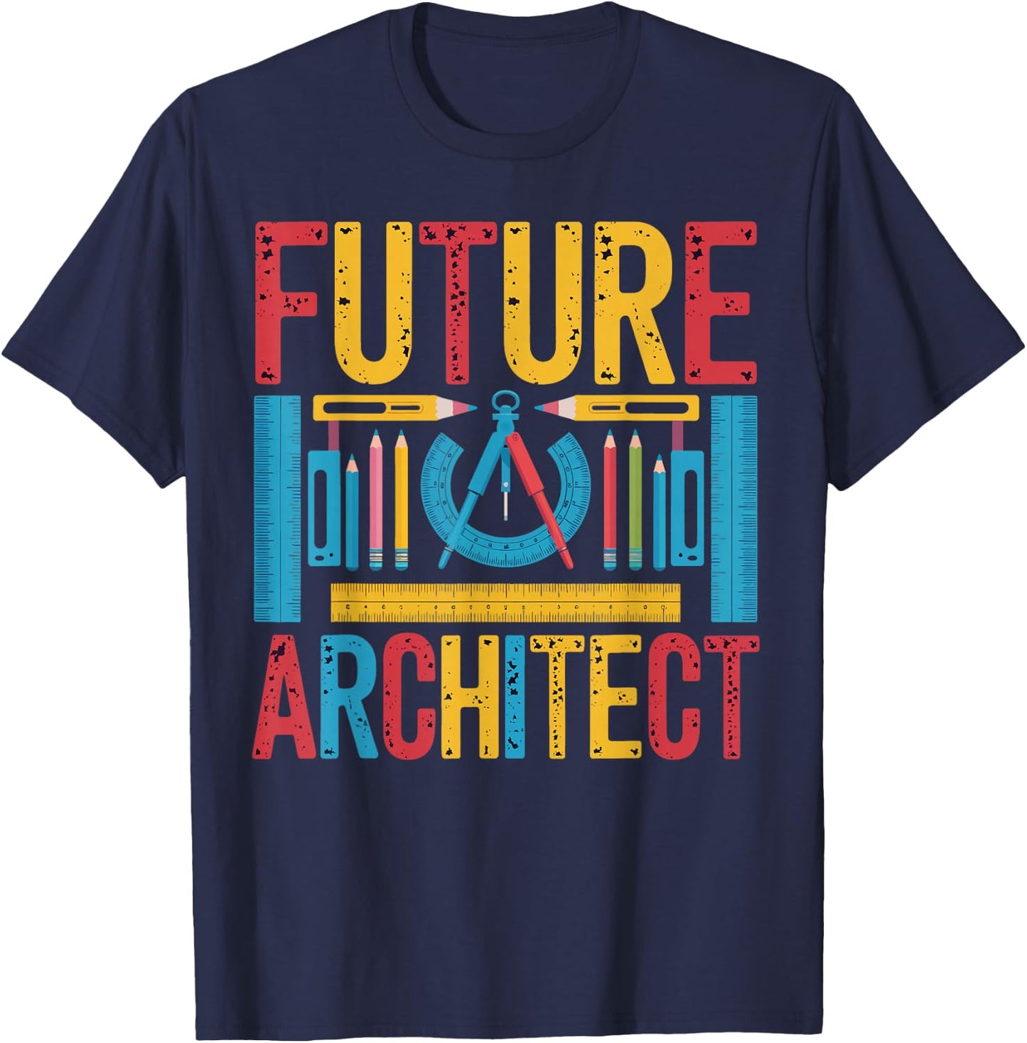 Retro Future Architect Architecture Student Gifts Women Kids T-Shirt - T-Shirt | Navy