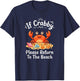 If Crabby Please Return to The Beach Funny Crab Pun Summer T-Shirt - T-Shirt | Navy