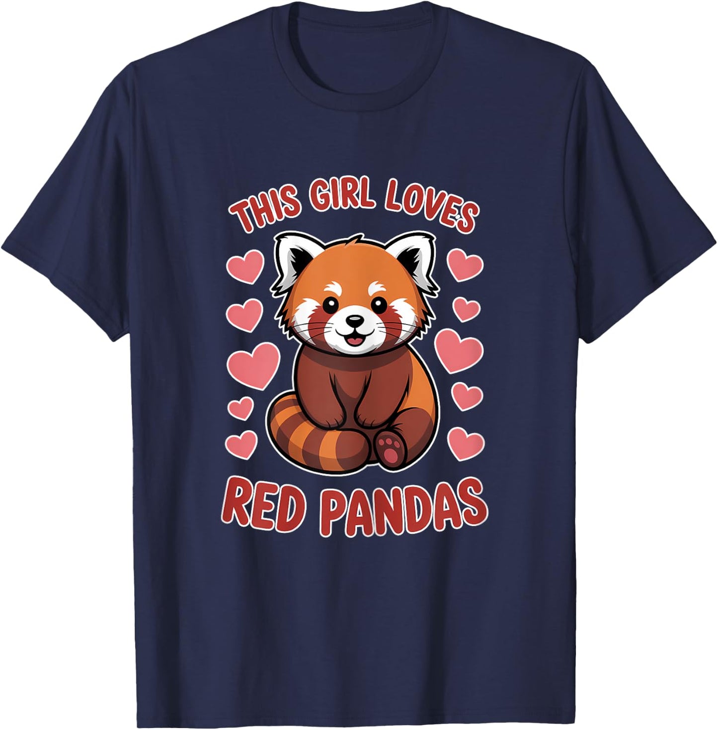Red Pandas Funny Red Panda T-Shirt - T-Shirt | Navy