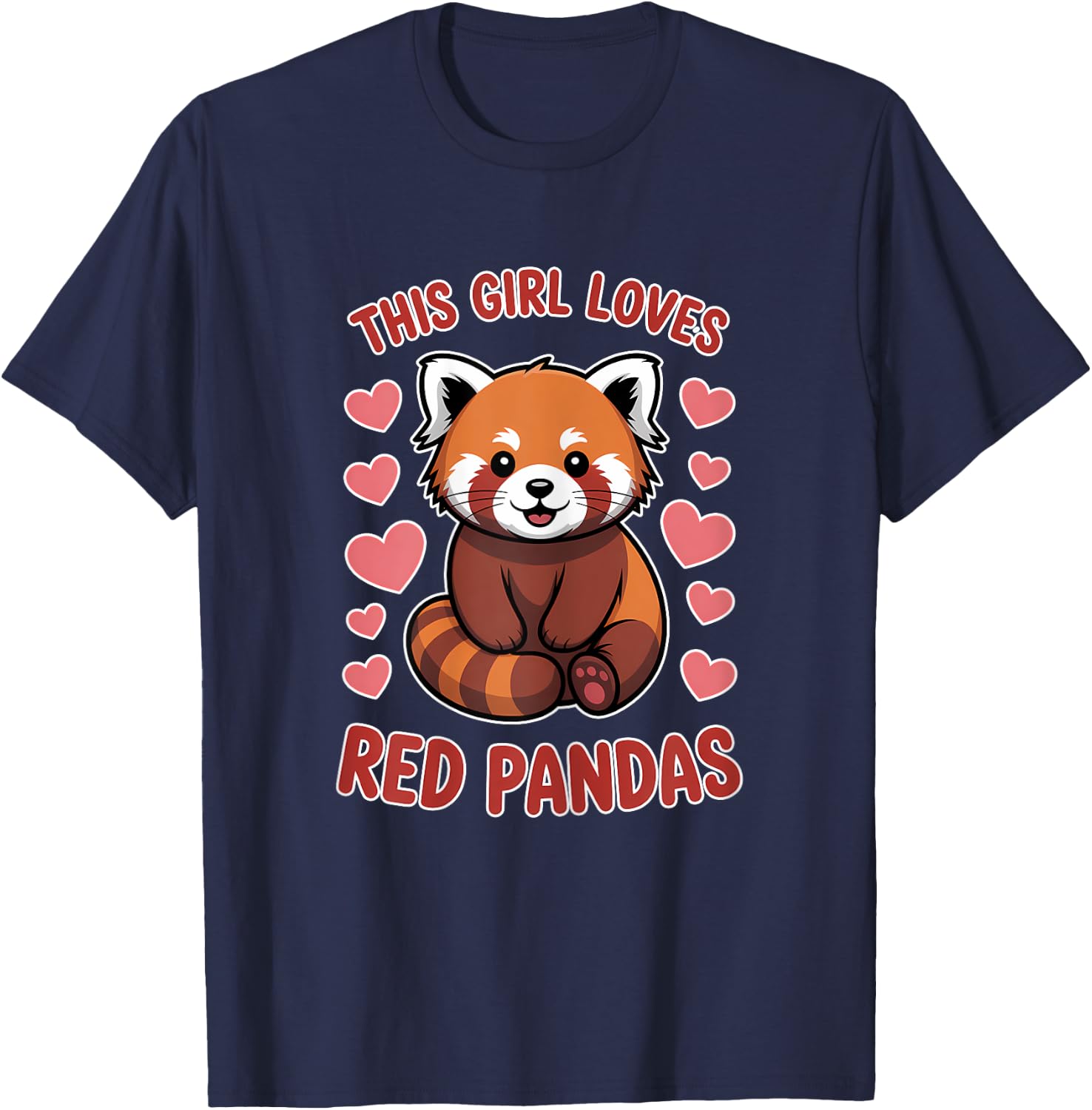 Red Pandas Funny Red Panda T-Shirt - T-Shirt | Navy