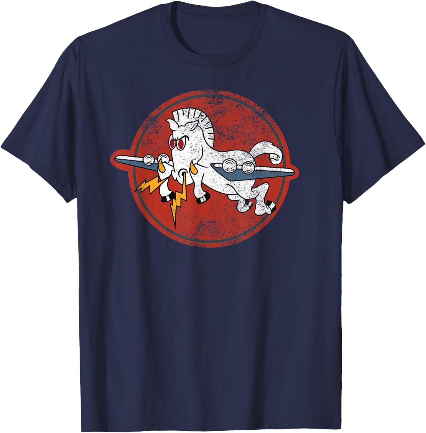WW2 532 Bomb Training Squadron Bomber Patch Horse Military T-Shirt - T-Shirt | Navy
