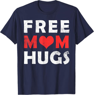 Free Mom Hugs Shirt, Free Mom Hugs Heart T-Shirt - T-Shirt | Navy