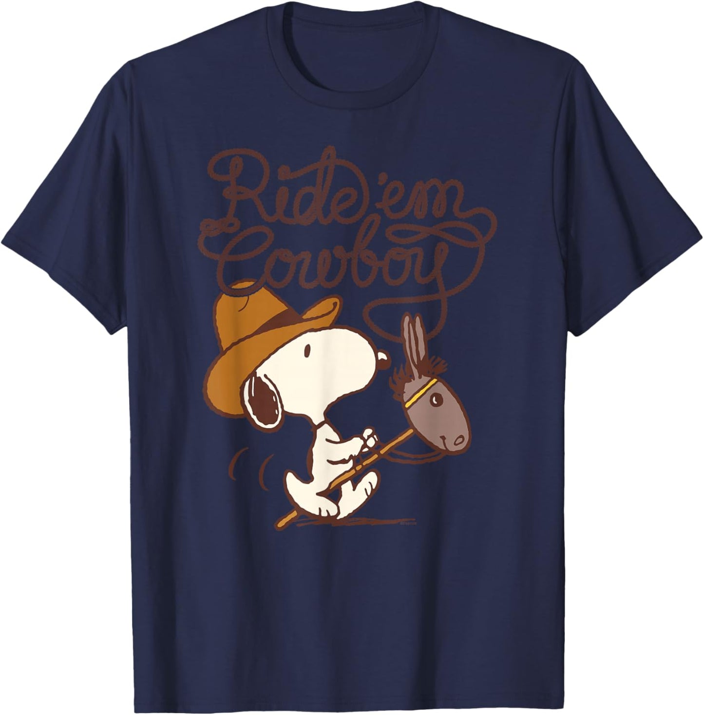 Peanuts - Ride Em Cowboy , black T-Shirt - T-Shirt | Navy