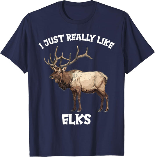I just really like Elks. Elks Elk T-Shirt - T-Shirt | Navy