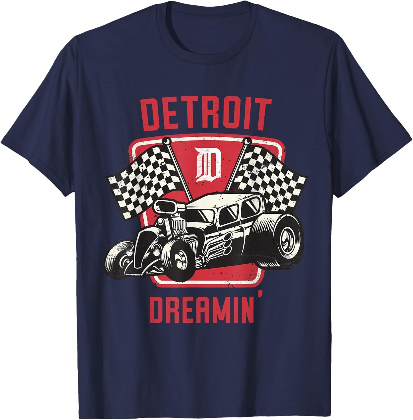 Detroit Dreamin' - Michigan Woodward Cruise Gift T-Shirt - T-Shirt | Navy