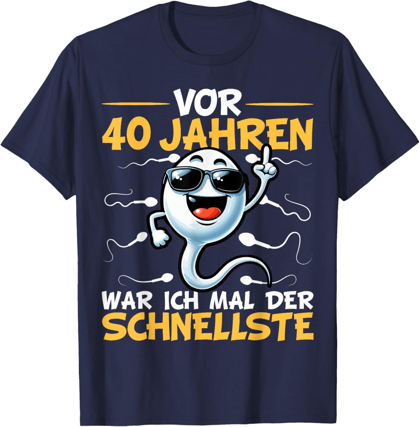 40th Birthday Man Woman 40 Years 1984 Decorative Funny Gift , black T-Shirt - T-Shirt | Navy