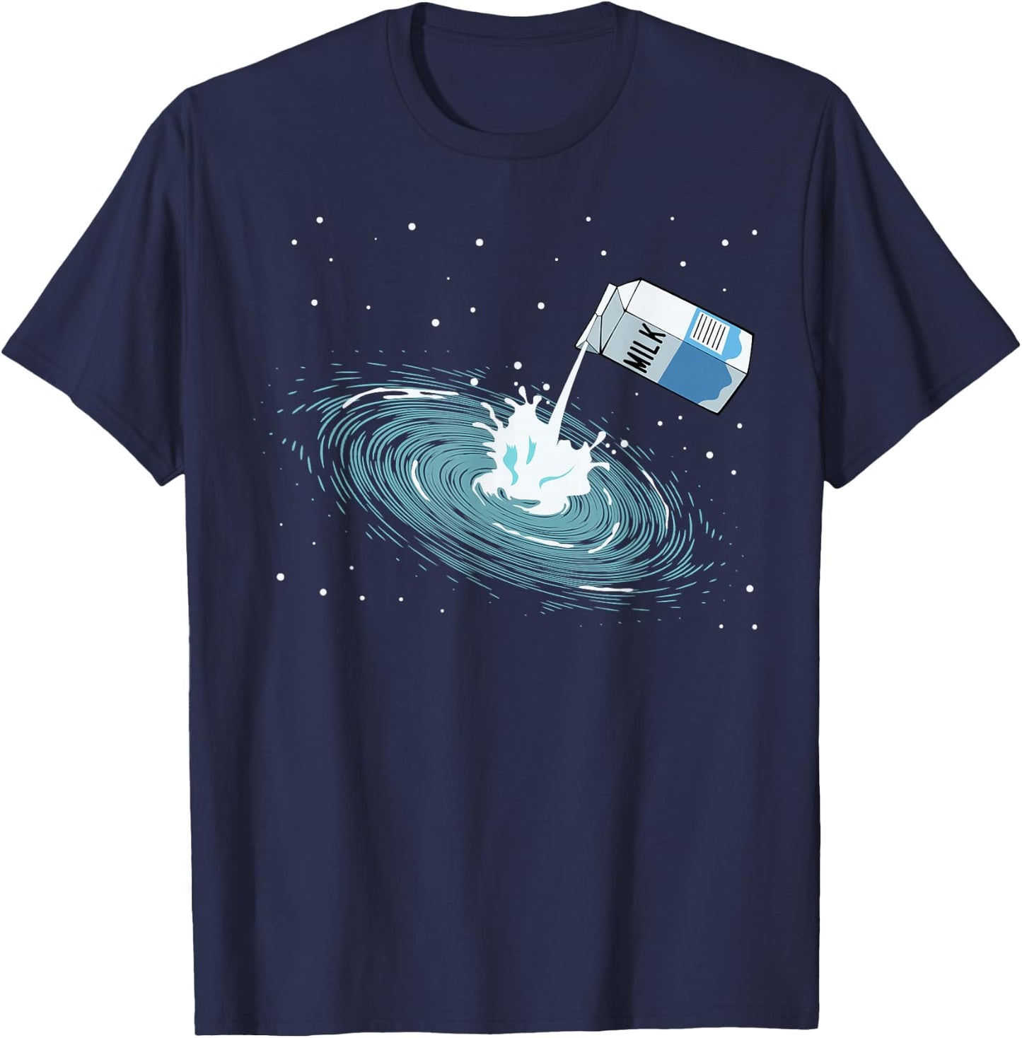 Space Milky Way Galaxy Solar System Astronomy Pun , black T-Shirt - T-Shirt | Navy