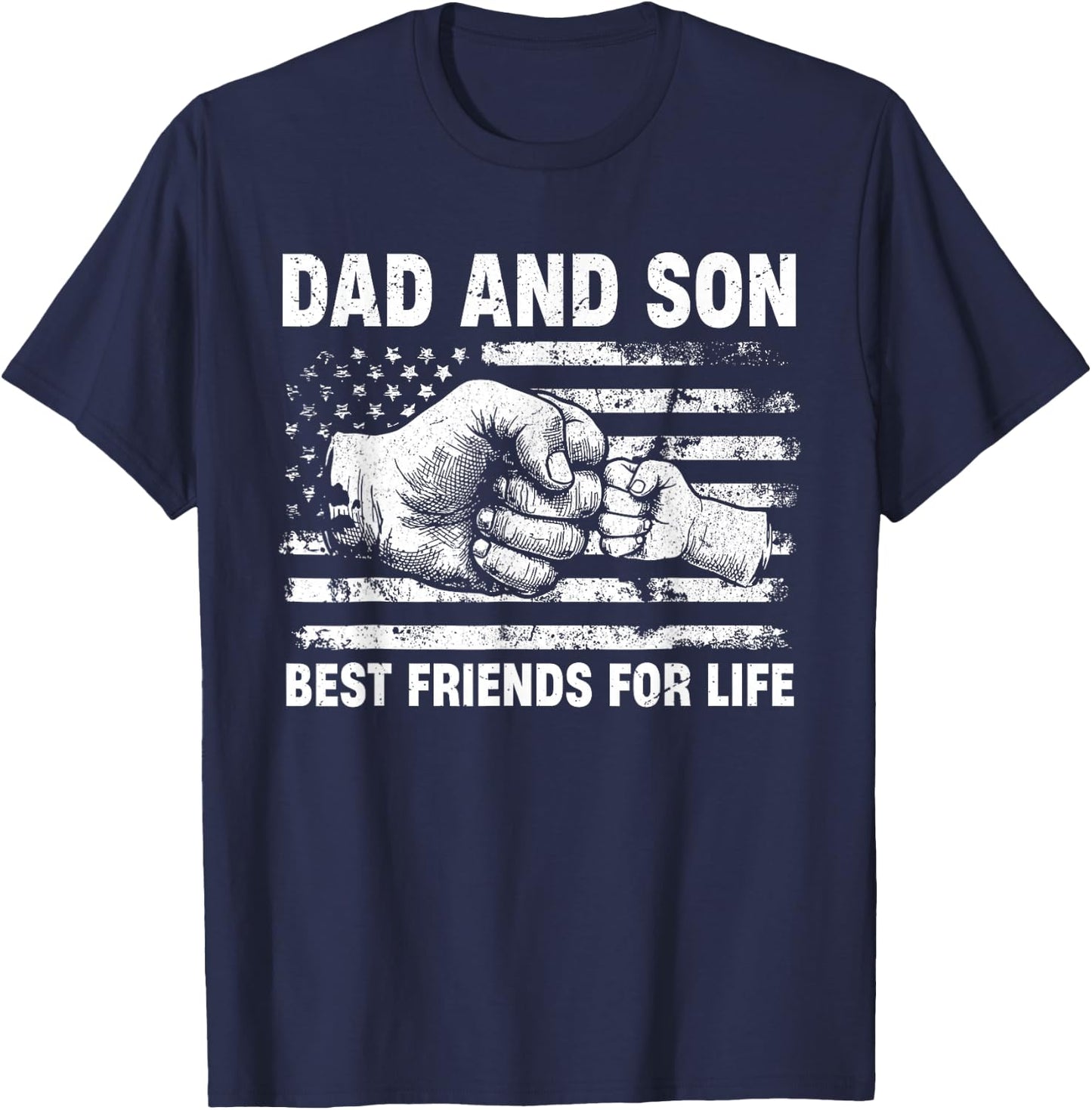 Dad and Son Best Friends for Life Matching Family Father Day T-Shirt - T-Shirt | Navy