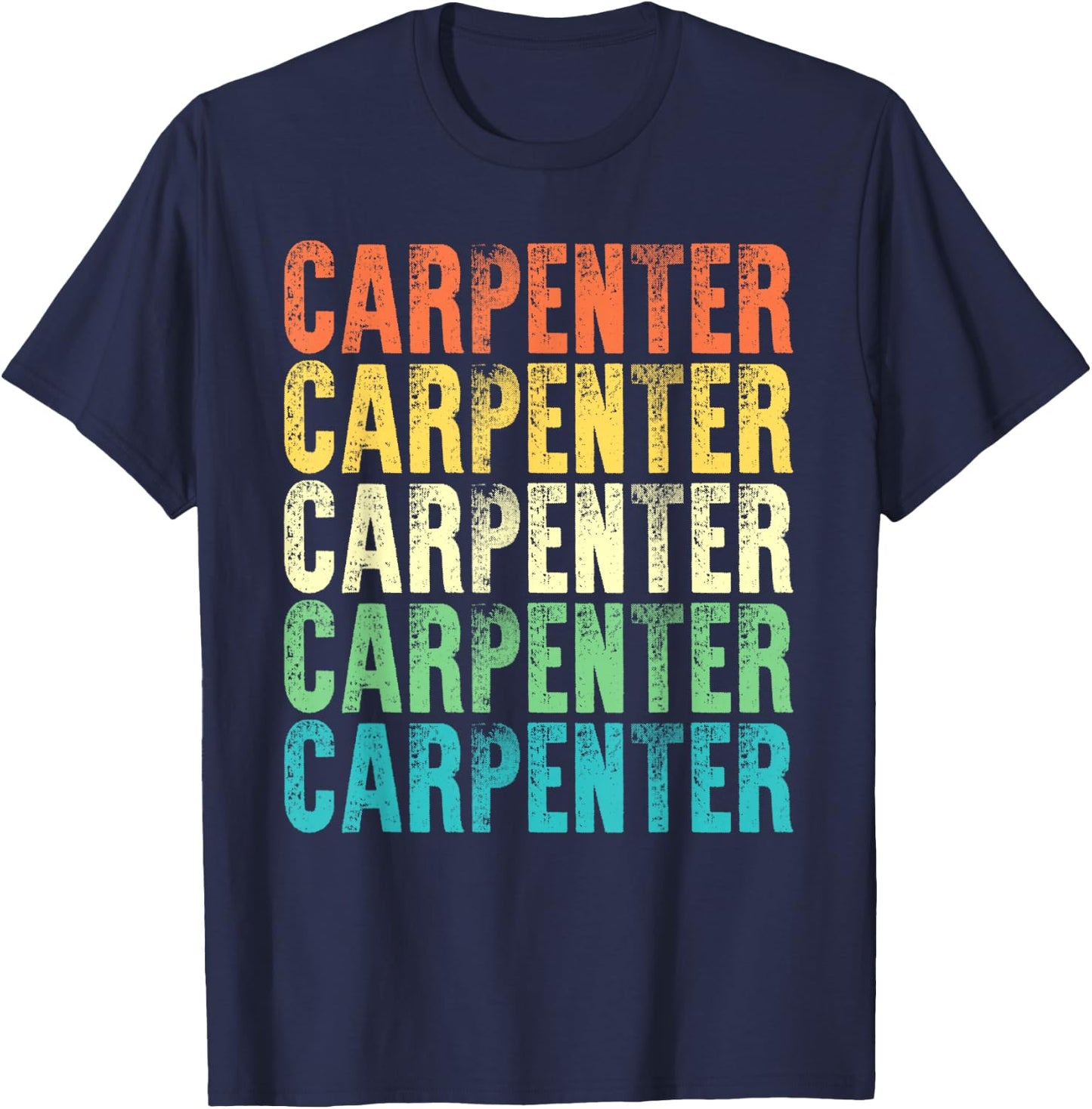 Carpenter Vintage Style Job T-Shirt - T-Shirt | Navy