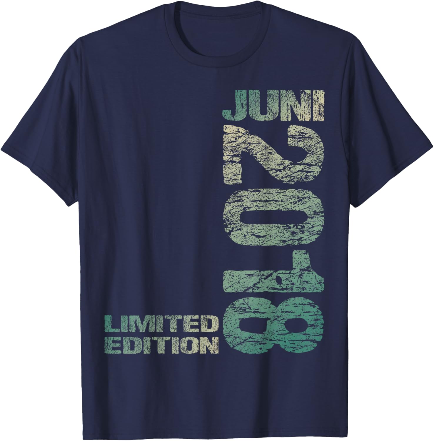 Limited Edition Juni 2018 Junge Mädchen 8. Geburtstag T-Shirt - T-Shirt | Navy