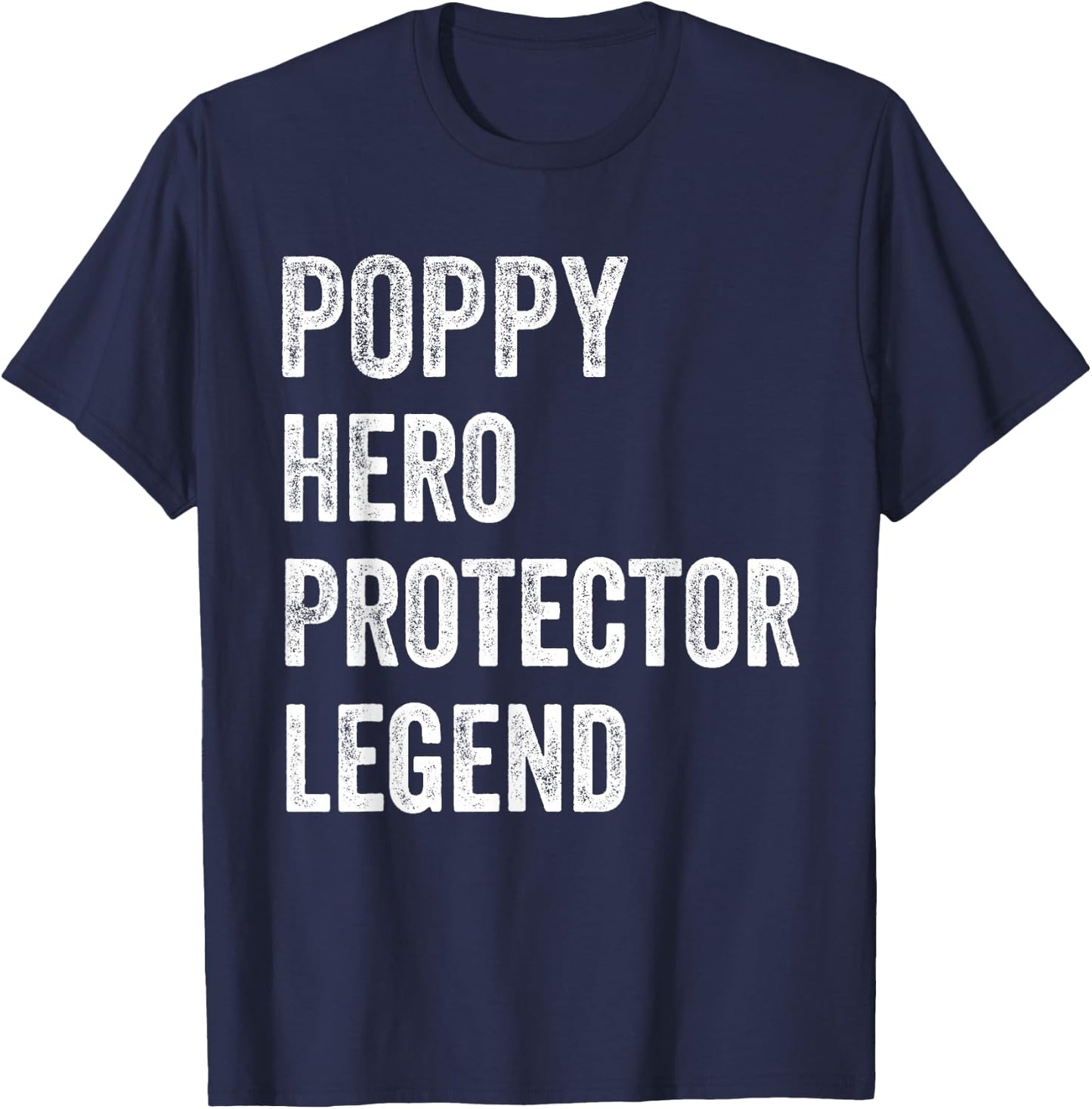 Poppy Hero Protector Legend Vintage Distressed Poppy T-Shirt - T-Shirt | Navy
