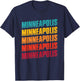 Minneapolis Minnesota Souvenir - Retro Vintage Minneapolis T-Shirt - T-Shirt | Navy