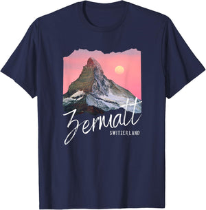 Zermatt Souvenir / Switzerland Zermatt , black, S T-Shirt - T-Shirt | Navy