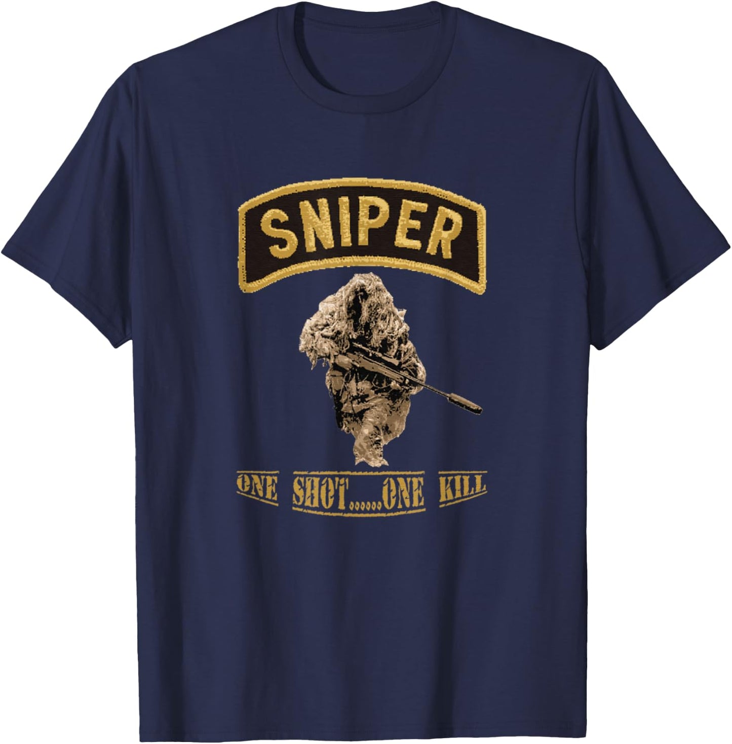 Sniper Ghillie Suit Seal T-Shirt - T-Shirt | Navy