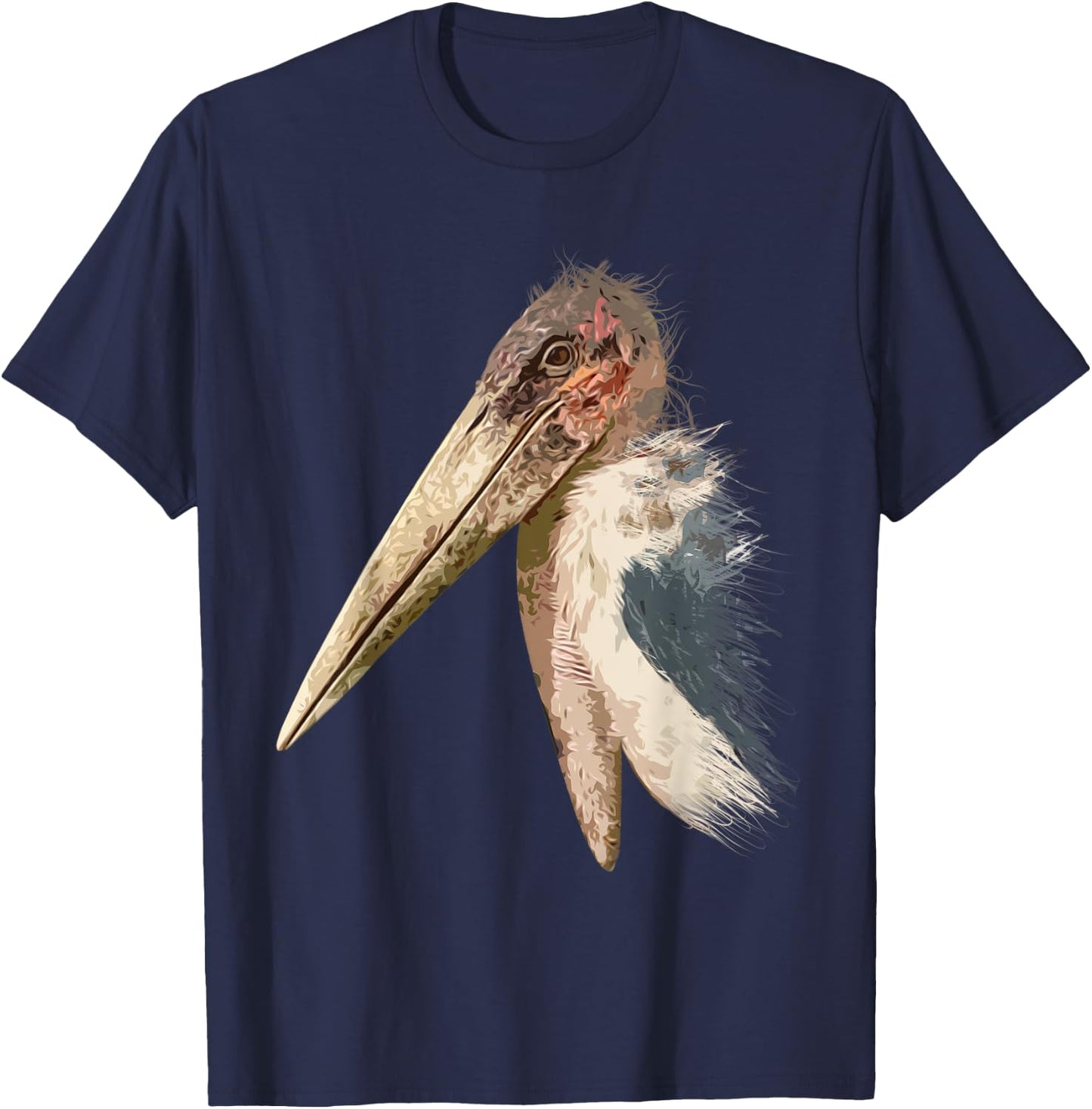 Marabou Stork African Undertaker Bird T-Shirt - T-Shirt | Navy