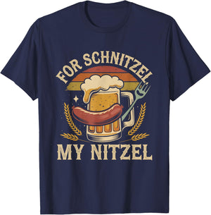 For Schnitzel My Nitzel Oktoberfest Shirt Funny T-Shirt - T-Shirt | Navy
