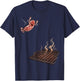 Steak Jumping on to Grill Funny BBQ T-Shirt - T-Shirt | Navy