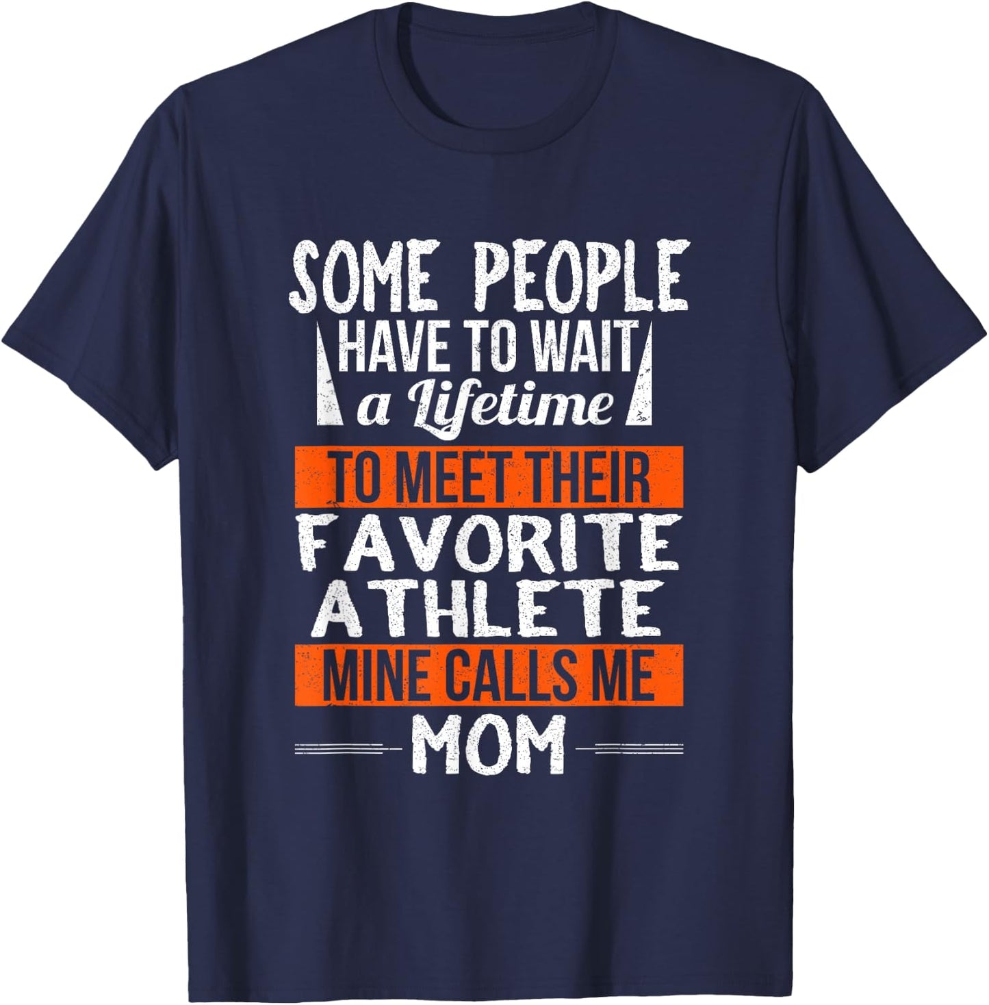 Favorite Athlete Calls Me Mom Mothers Day Gift T-Shirt - T-Shirt | Navy