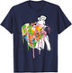 Pink Panther Graffiti Black Line Art T-Shirt - T-Shirt | Navy