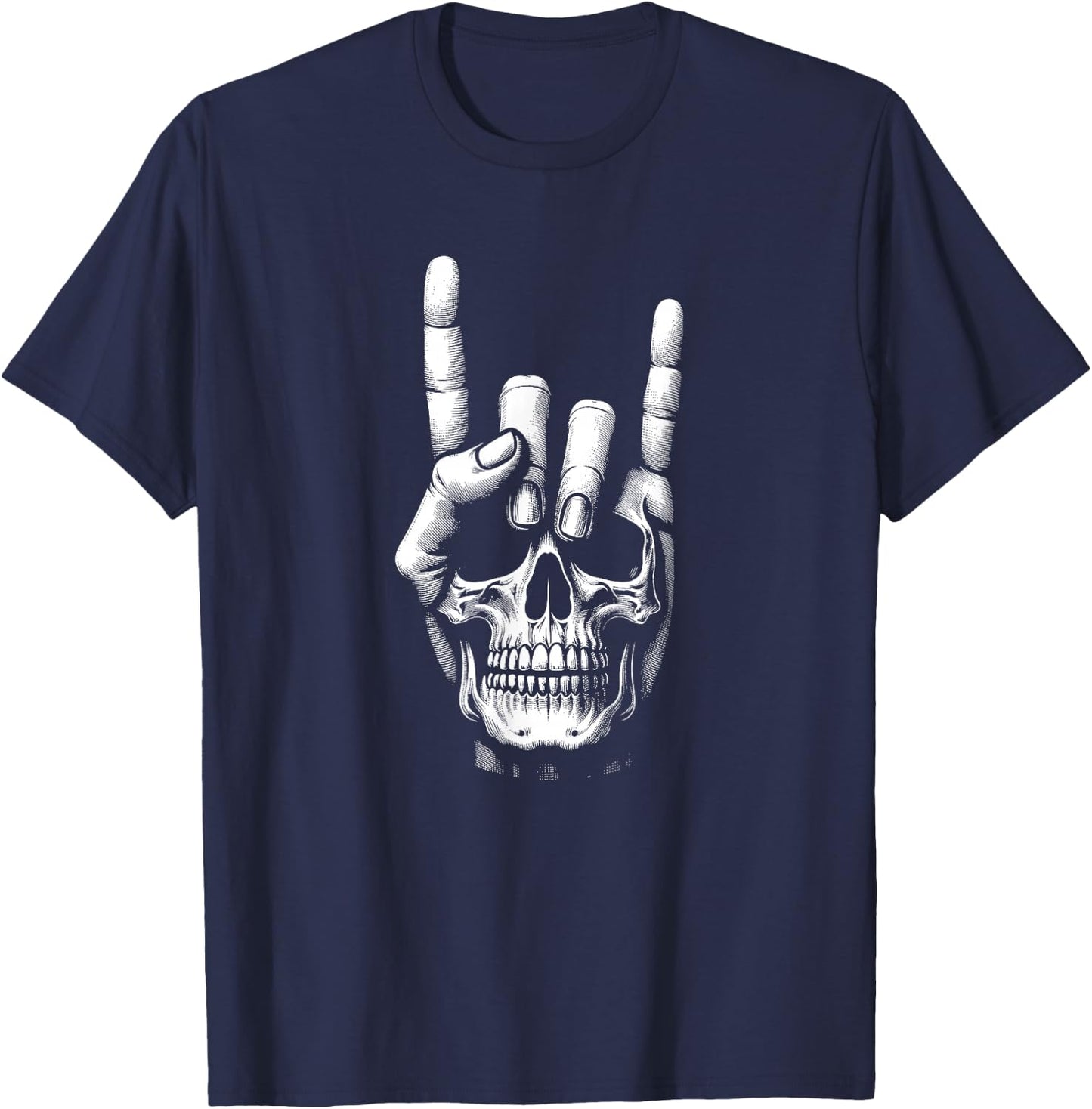 Tete Morte Guitarist - Guitar Electric Guitar T-Shirt - T-Shirt | Navy