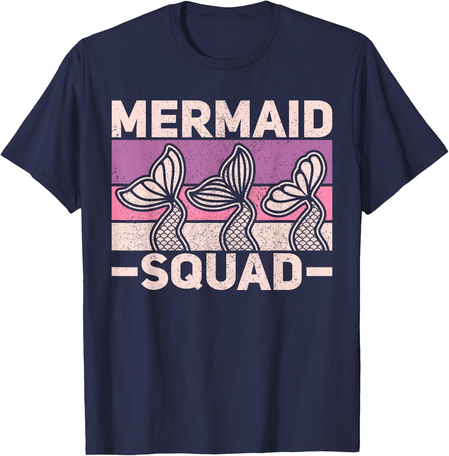 Mermaid Squad Mermaid Birthday Outfit Mermaid Party Mermaid T-Shirt - T-Shirt | Navy