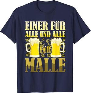 One for all and all for Malle , black, s T-Shirt - T-Shirt | Navy