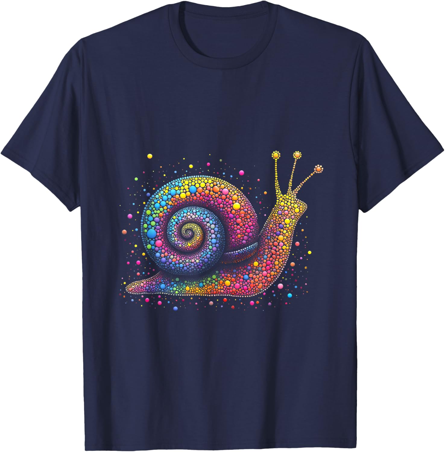 Colorful snail motif T-Shirt - T-Shirt | Navy