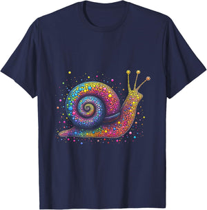 Colorful snail motif T-Shirt - T-Shirt | Navy