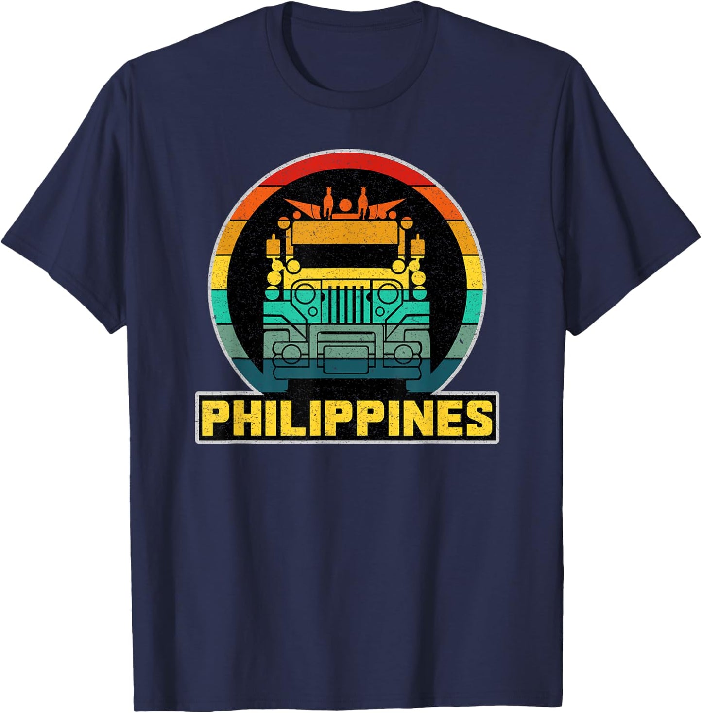 Philippine Filipino Jeepney Creative Pride King Of The Road T-Shirt - T-Shirt | Navy