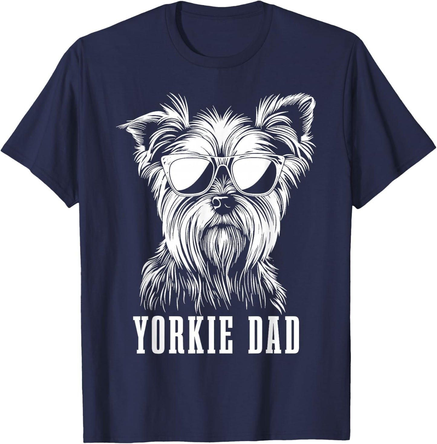 Yorkie Dad Lustiger Hund Yorkshire Terrier T-Shirt - T-Shirt | Navy