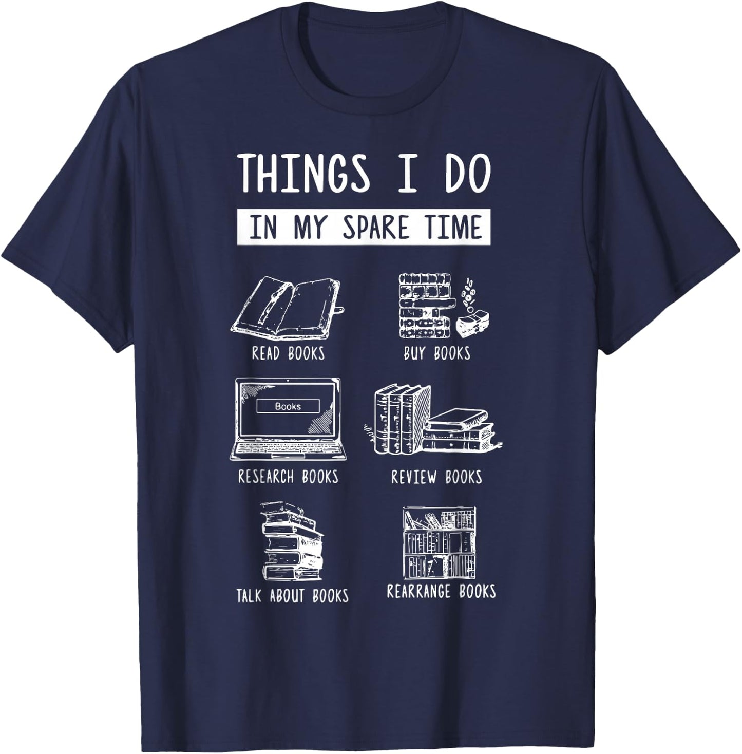 Buchlesen – Bücher lesen – Bücherwurm – Buchwurm – Buchish T-Shirt - T-Shirt | Navy