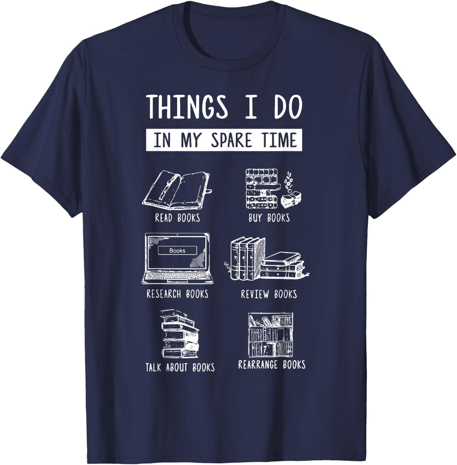 Buchlesen – Bücher lesen – Bücherwurm – Buchwurm – Buchish T-Shirt - T-Shirt | Navy