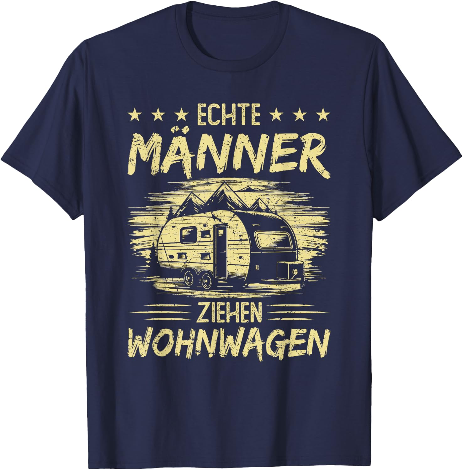 Caravan Saying Men's Camping Camper , black T-Shirt - T-Shirt | Navy