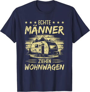 Caravan Saying Men's Camping Camper , black T-Shirt - T-Shirt | Navy