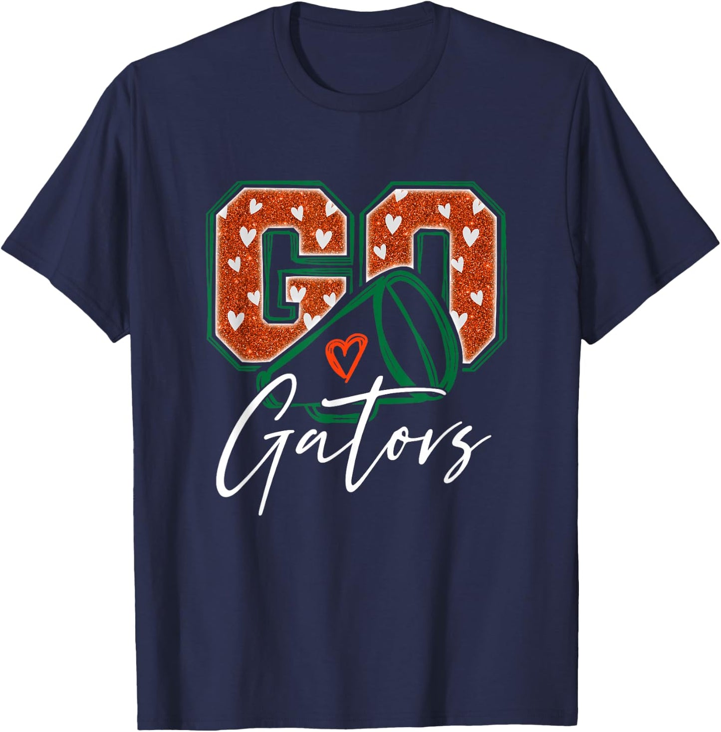 Go Cheer Gators Design Gift Women Girls Boys Kids T-Shirt - T-Shirt | Navy