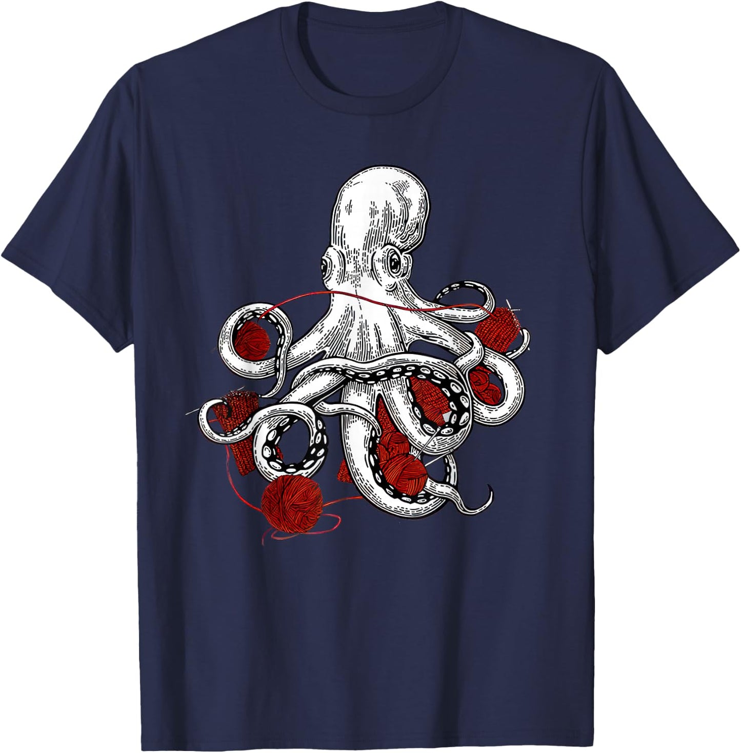 Yarn vogue yarn craftopus funny octopus yarn lover T-Shirt - T-Shirt | Navy