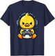Funny Gamer Duck Video Games Boys Girls Kids T-Shirt - T-Shirt | Navy