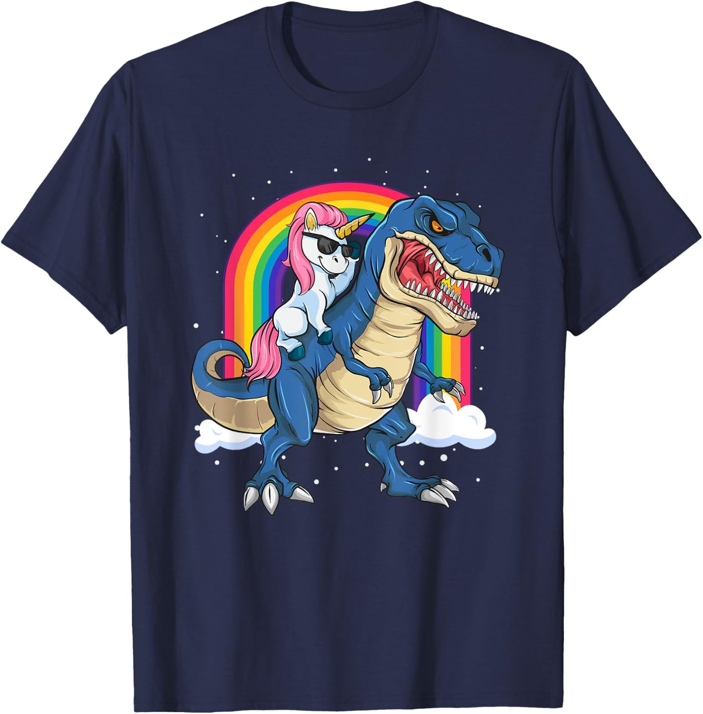 T-rex Unicorn Dinosaur Boys & Kids T-Shirt - T-Shirt | Navy