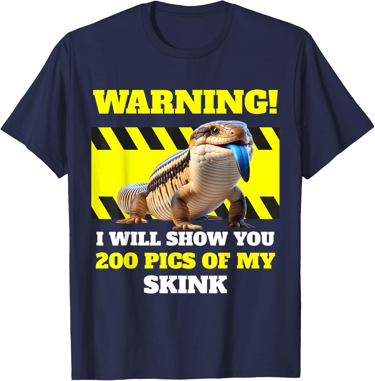 Blue Tongue Skink Owner T-Shirt - T-Shirt | Navy