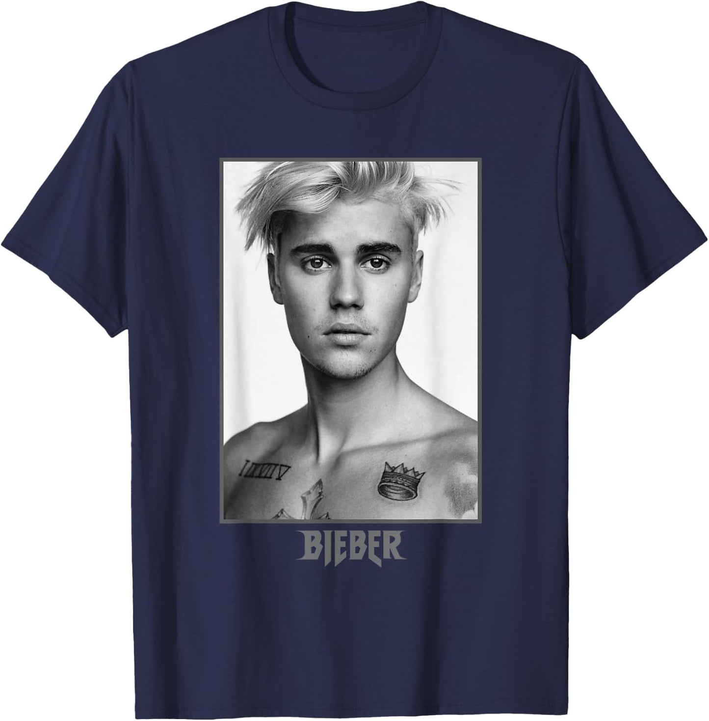 Justin Bieber Sorry Photo T-Shirt - T-Shirt | Navy