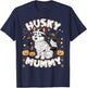 Halloween Costume Siberian Husky Dog Outfit Husky Mummy Women Kids T-Shirt - T-Shirt | Navy