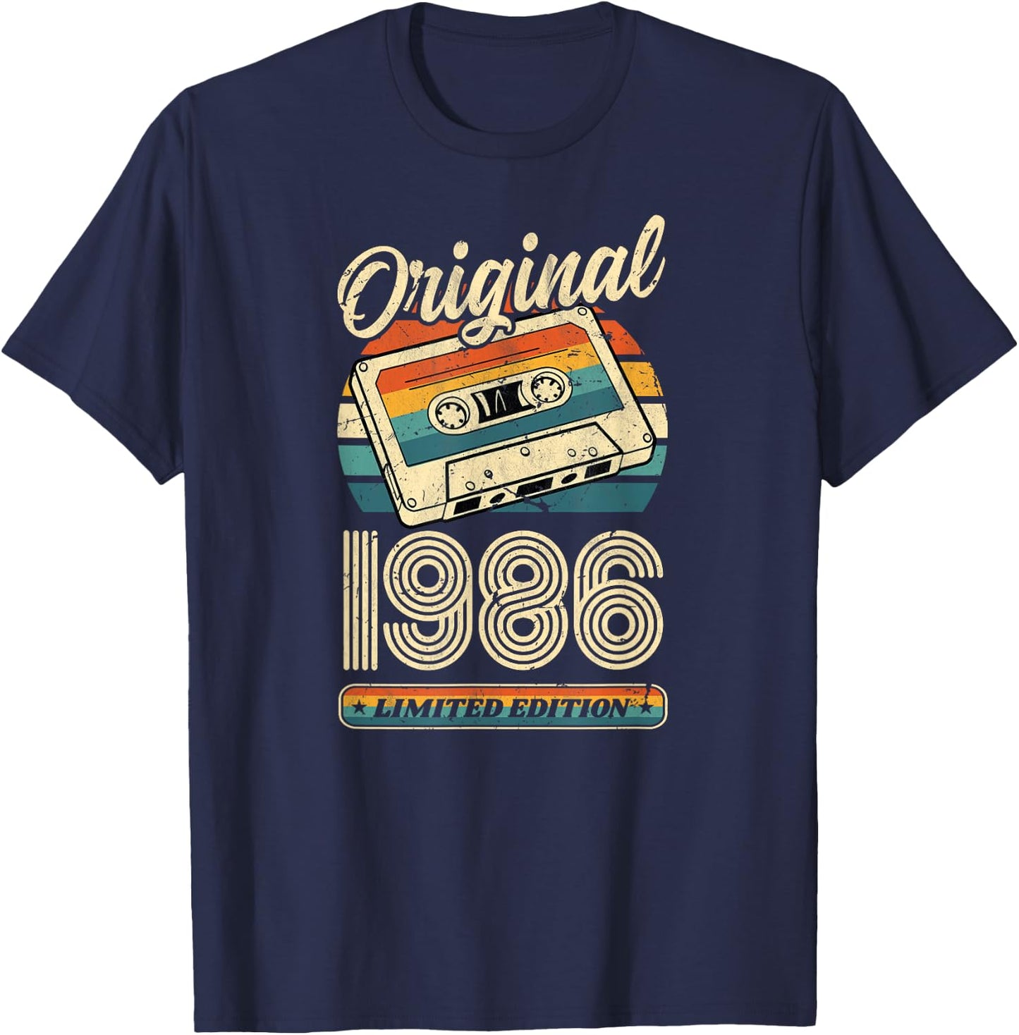 40.Geburtstag Retro Vintage 1986 Mann Frau Geschenk T-Shirt - T-Shirt | Navy