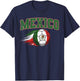 Mexico Mexican Flag Retro Vintage Pride Boys Women Men T-Shirt - T-Shirt | Navy