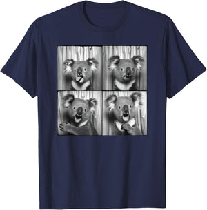 Funny Koala Face Laughing Koala Animal Photo Cute Koala T-Shirt - T-Shirt | Navy