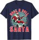Rock N Roll Christmas Santa Playing Guitar T-Shirt - T-Shirt | Navy