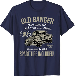60th Birthday Vintage Old Banger 60 Years Old Men Gift Retro T-Shirt - T-Shirt | Navy