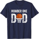 Number One Basketball Dad Fathers Day Men Best Daddy Ever T-Shirt - T-Shirt | Navy