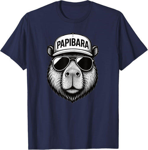 Papibara Cool Lustiger Capybara Papa Vatertag