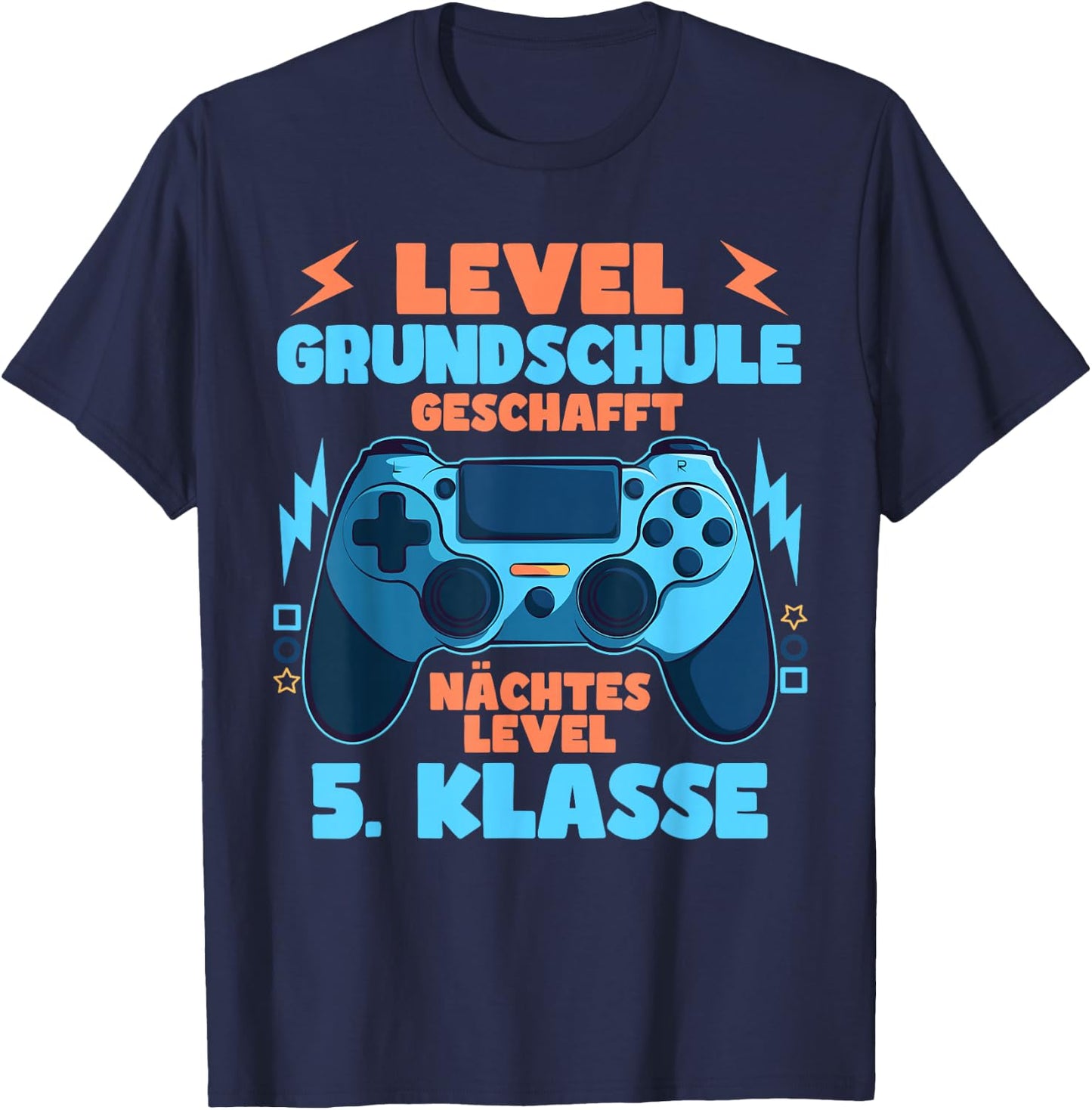 Primary School Graduation 2024 Level Primary School Schafft Gamer , black T-Shirt - T-Shirt | Navy